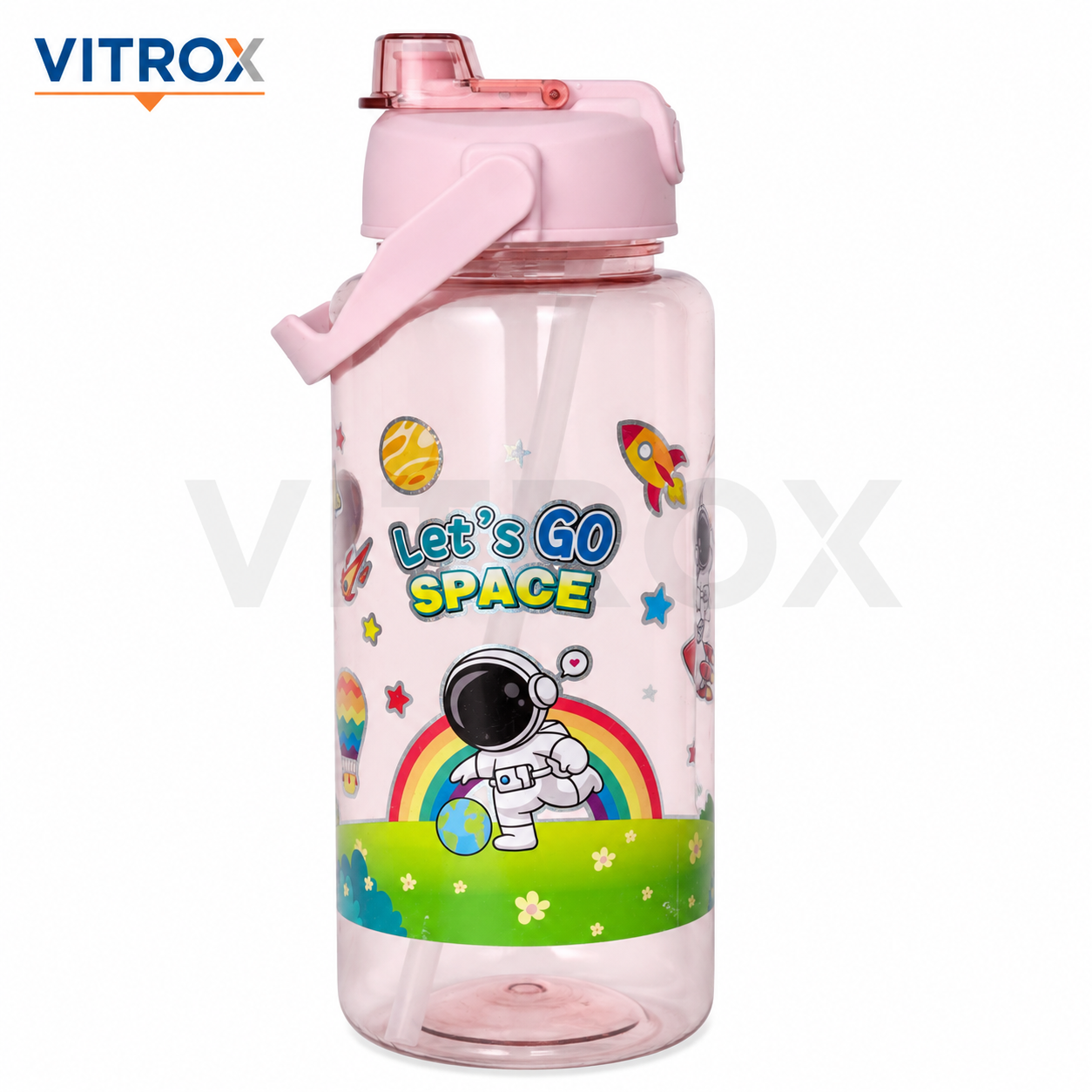 2L Space Theme Sipper Water Bottle