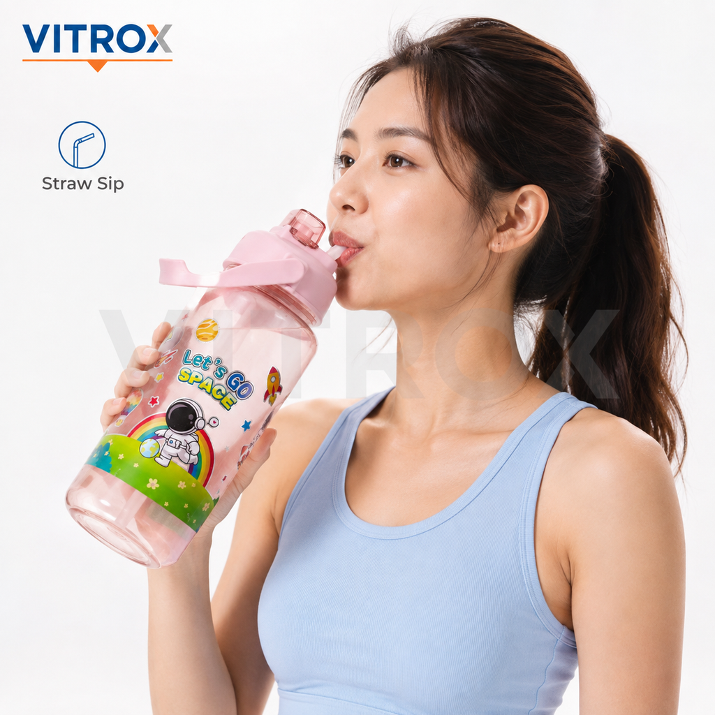 2L Space Theme Sipper Water Bottle