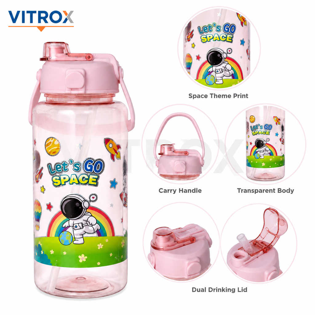 2L Space Theme Sipper Water Bottle