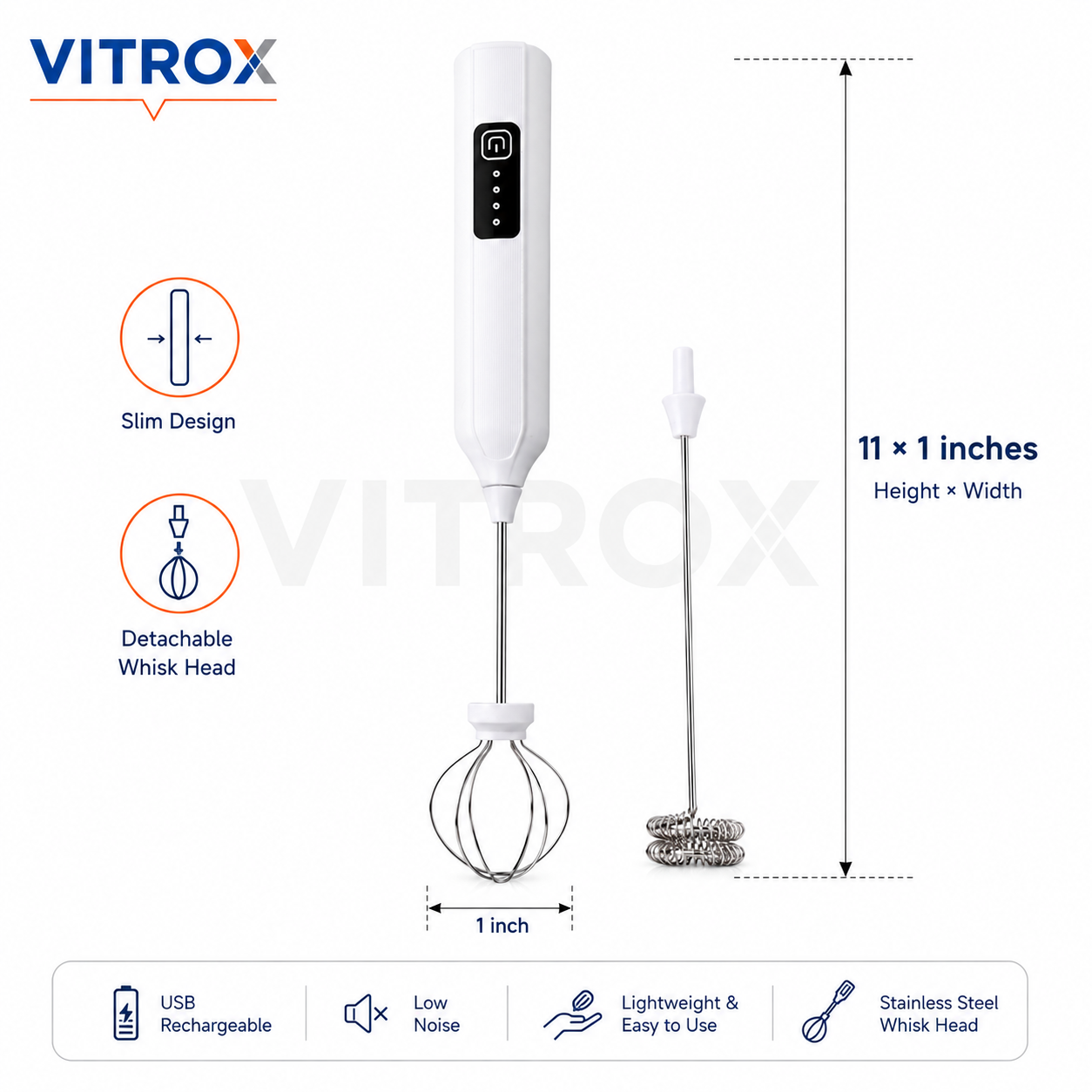Rechargeable Electric Milk Frother