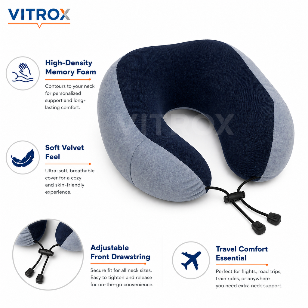 U-Shaped Memory Foam Travel Neck Pillow