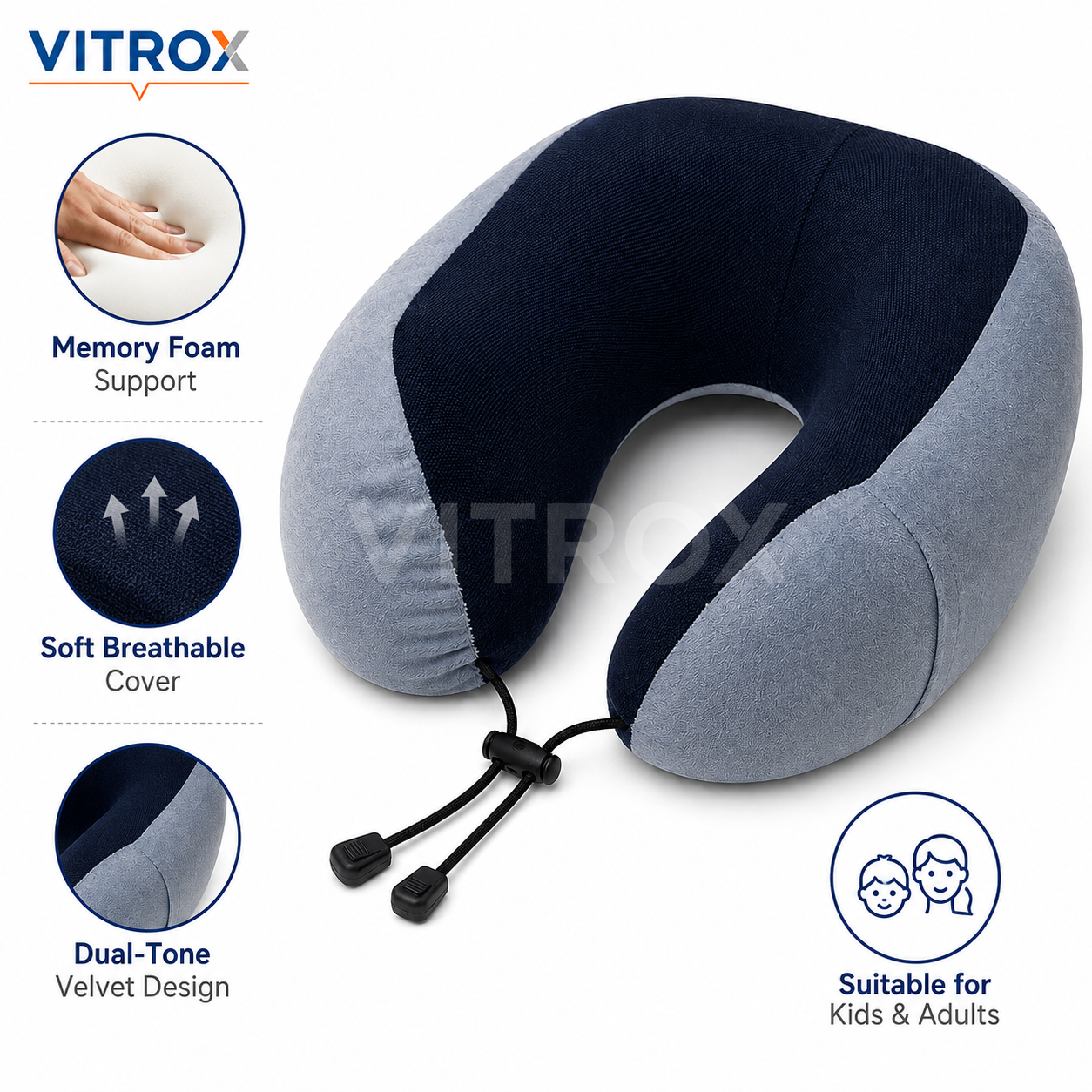 U-Shaped Memory Foam Travel Neck Pillow