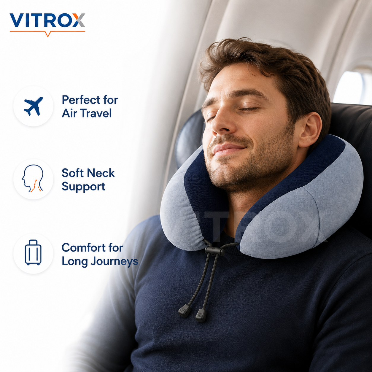 U-Shaped Memory Foam Travel Neck Pillow