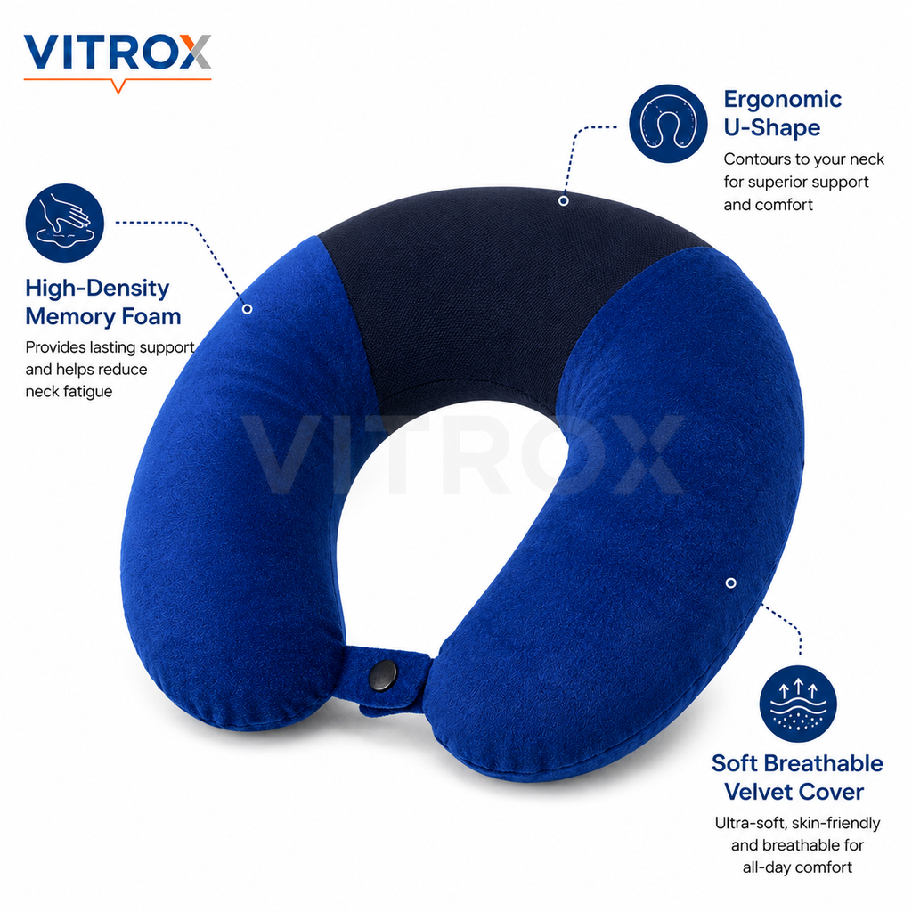 U-Shaped Memory Foam Travel Neck Pillow