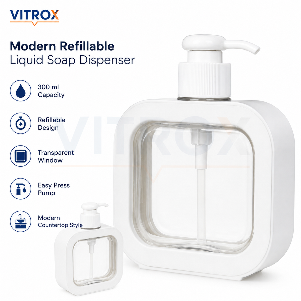 Modern Refillable Liquid Soap Dispenser – 300 ml