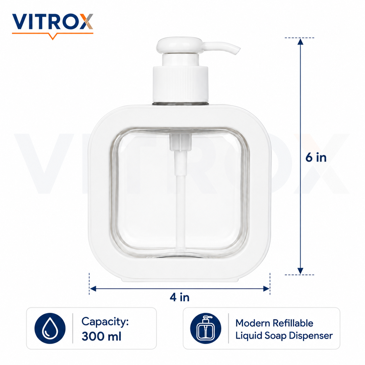 Modern Refillable Liquid Soap Dispenser – 300 ml