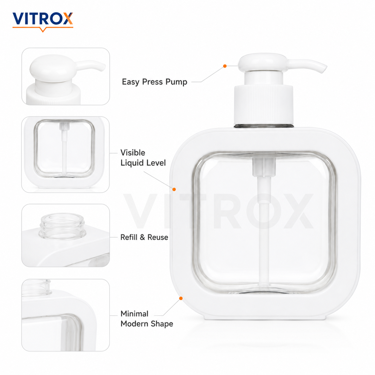 Modern Refillable Liquid Soap Dispenser – 300 ml