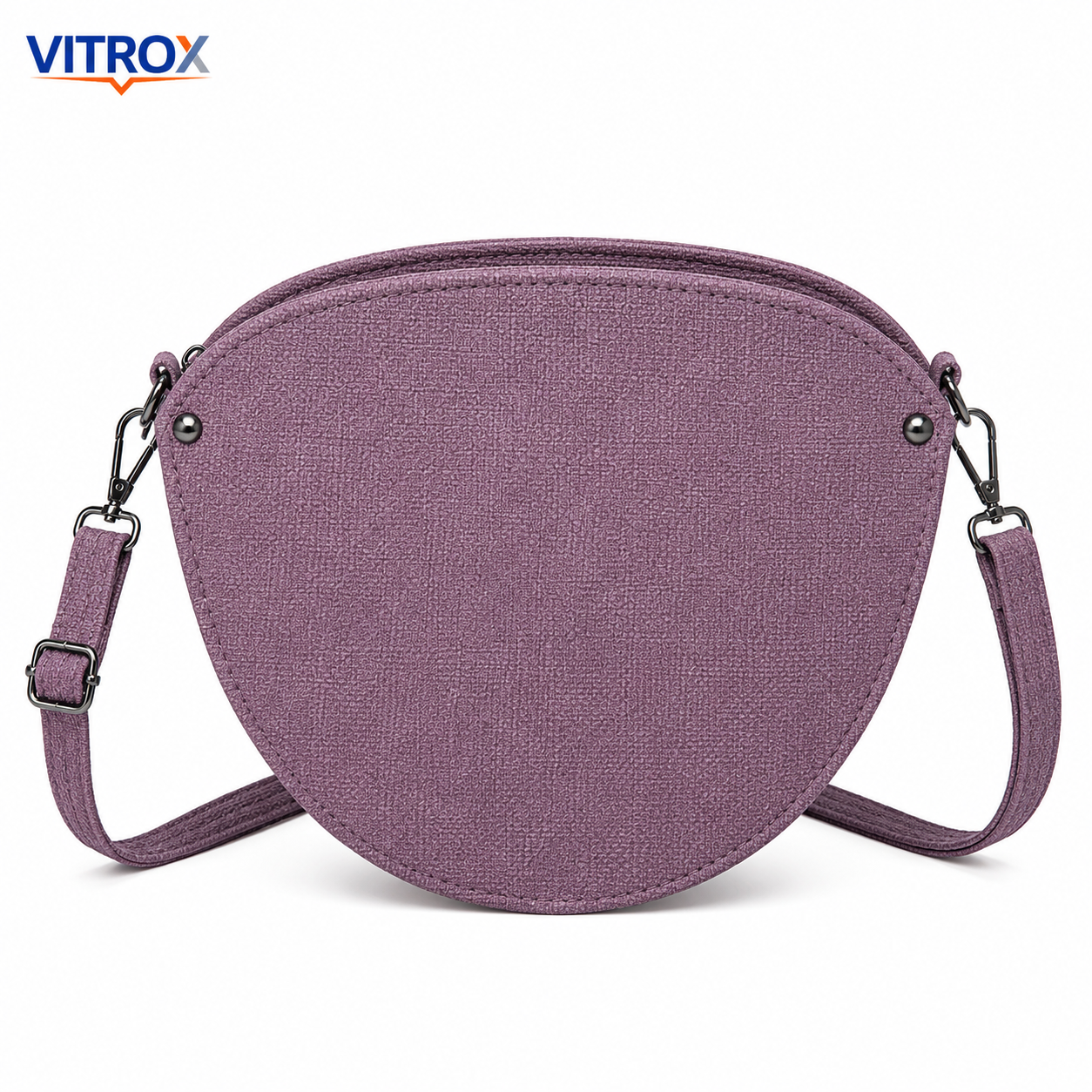Women’s Half-Moon Crossbody Bag with Adjustable Shoulder Strap – Lavender Purple