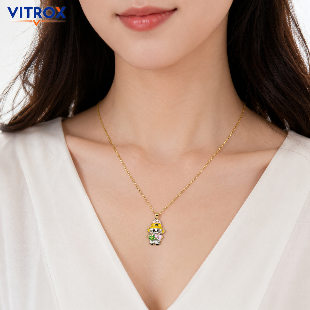 Cute Cartoon Pendant Necklace for Women & Girls