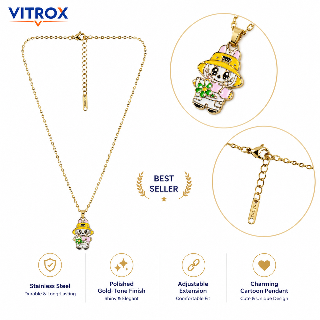 Cute Cartoon Pendant Necklace for Women & Girls
