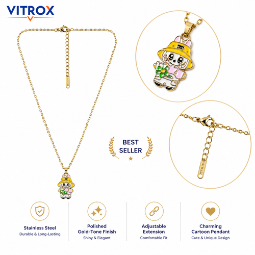 Cute Cartoon Pendant Necklace for Women & Girls