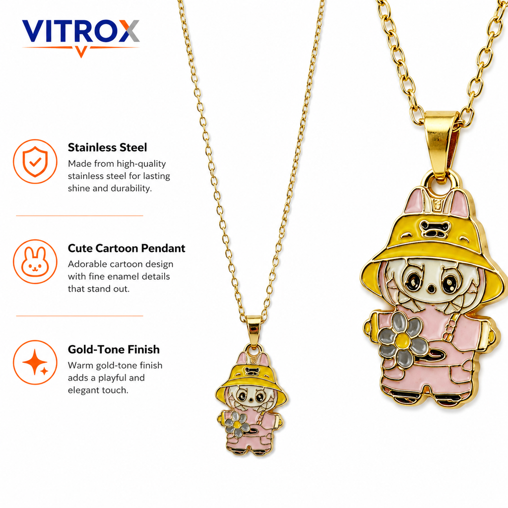 Cute Cartoon Character Pendant Necklace
