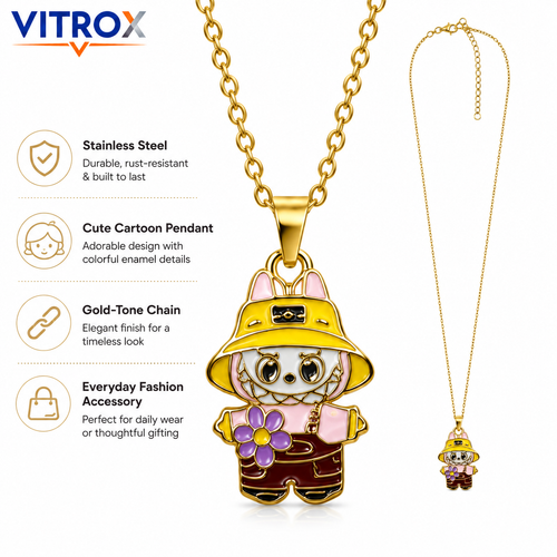 Cute Cartoon Pendant Necklace for Women & Girls