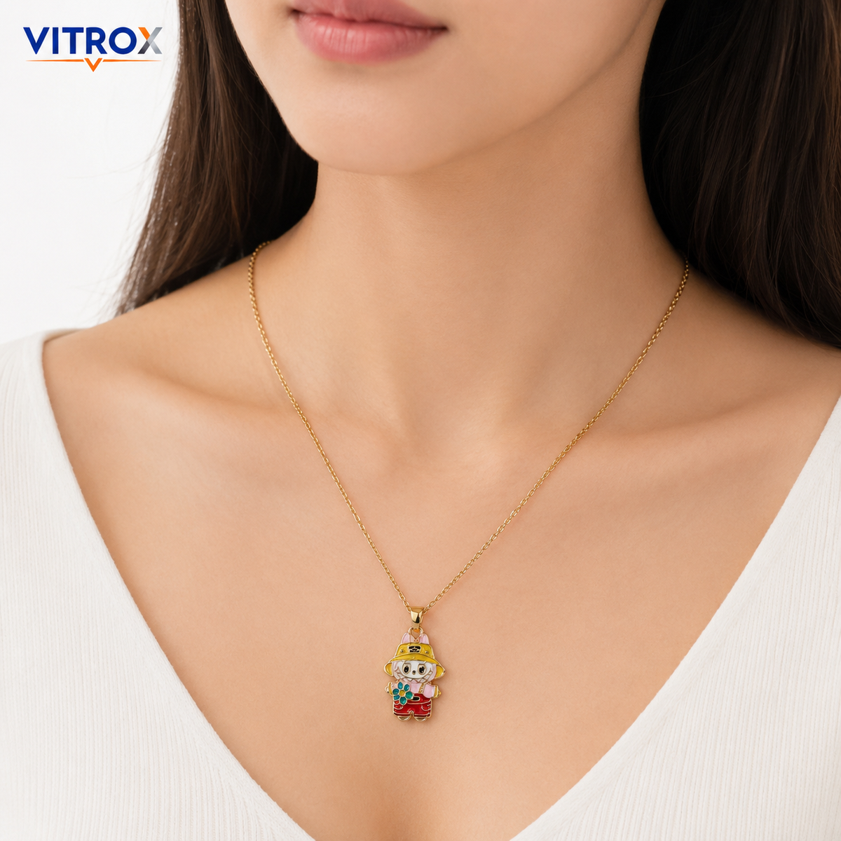 Cute Cartoon Charm Pendant Necklace for Girls & Women