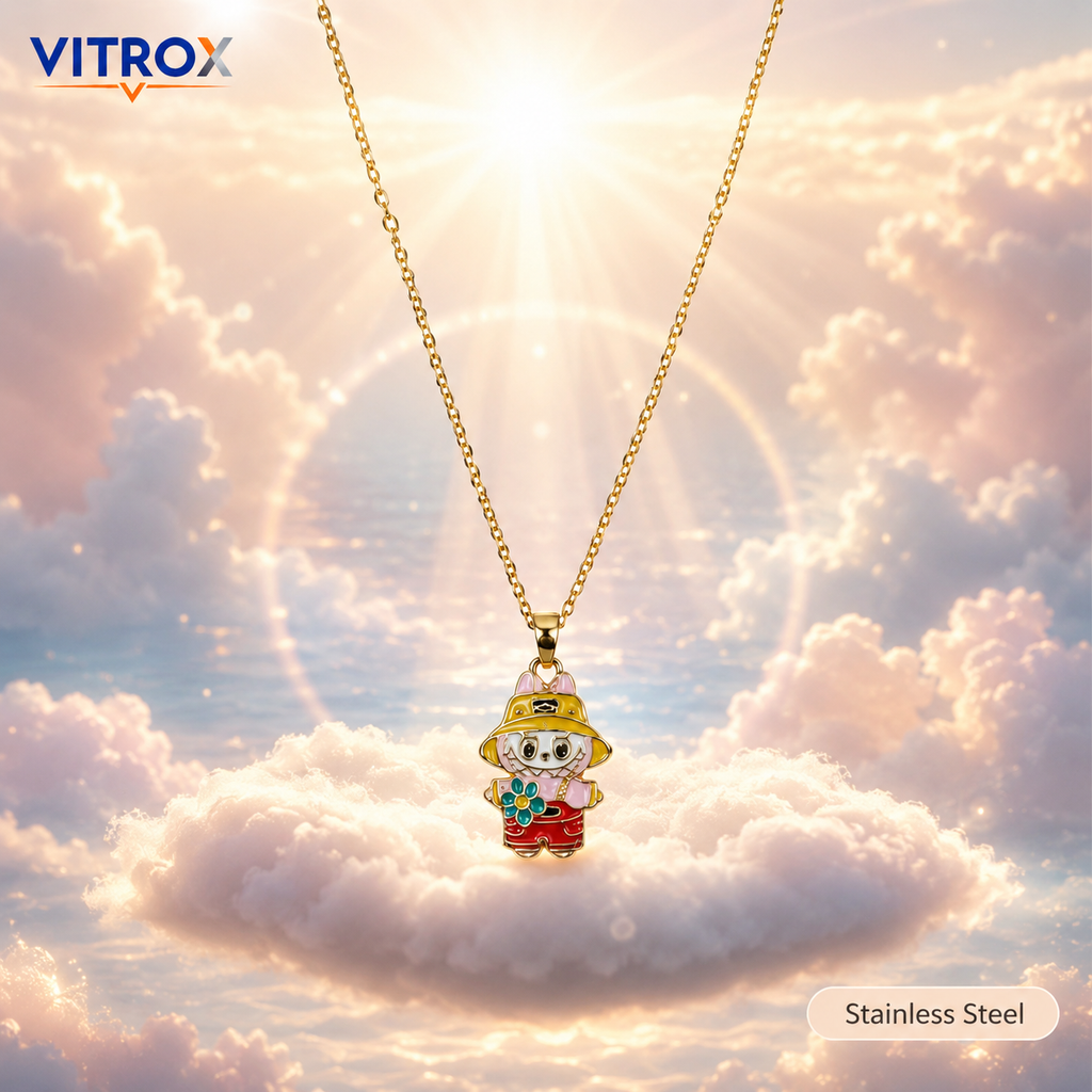 Cute Cartoon Charm Pendant Necklace for Girls & Women