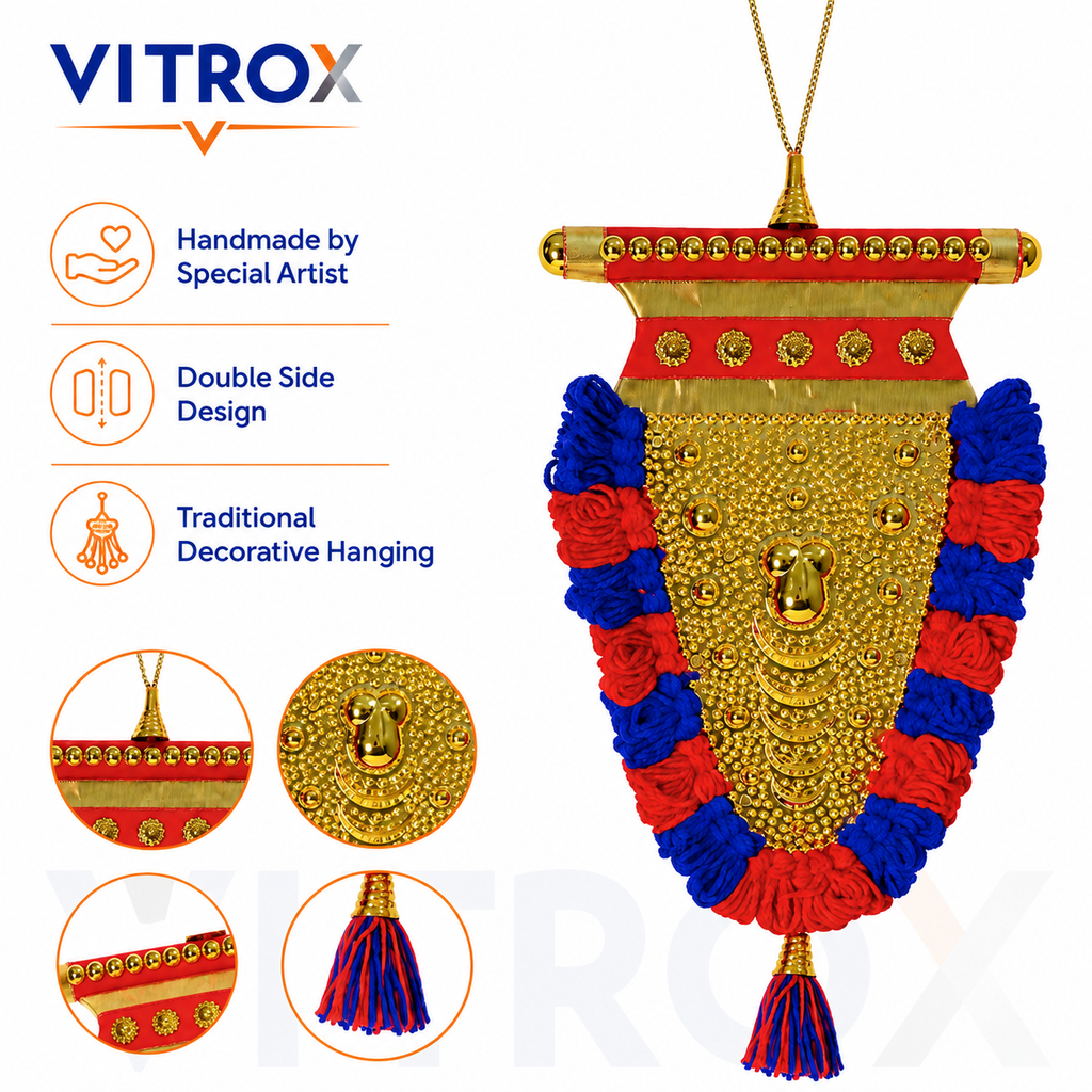Traditional Handmade Nettipattam Decorative Hanging - Double Side