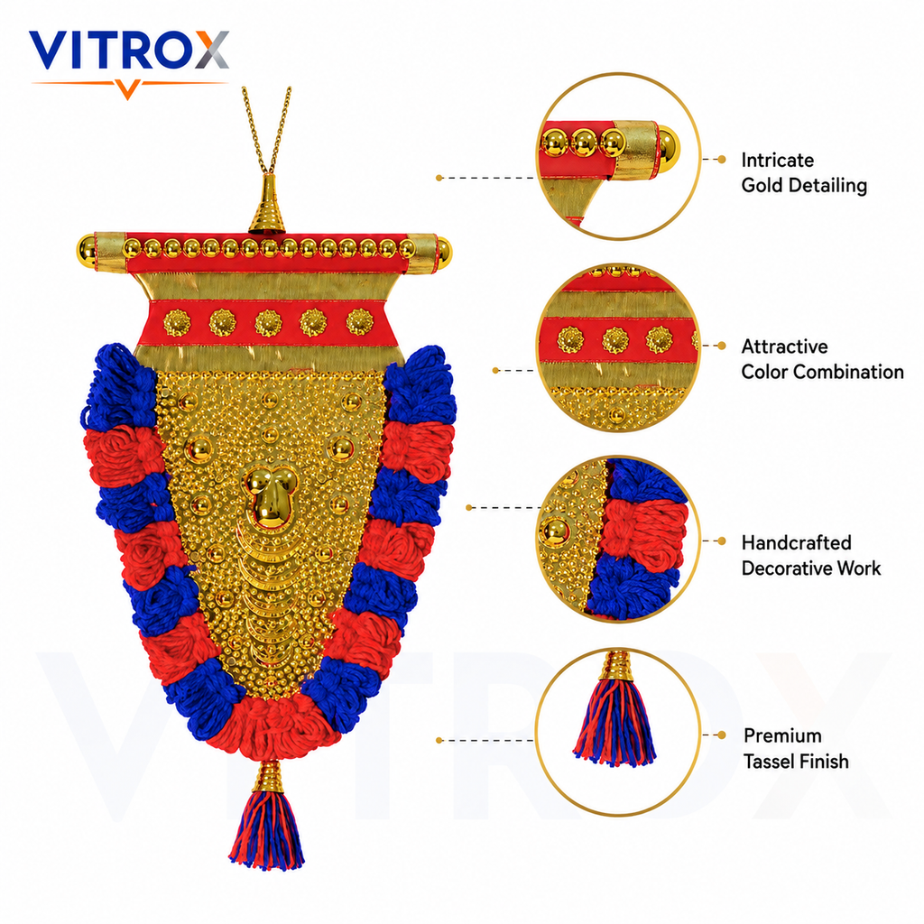 Traditional Handmade Nettipattam Decorative Hanging - Double Side