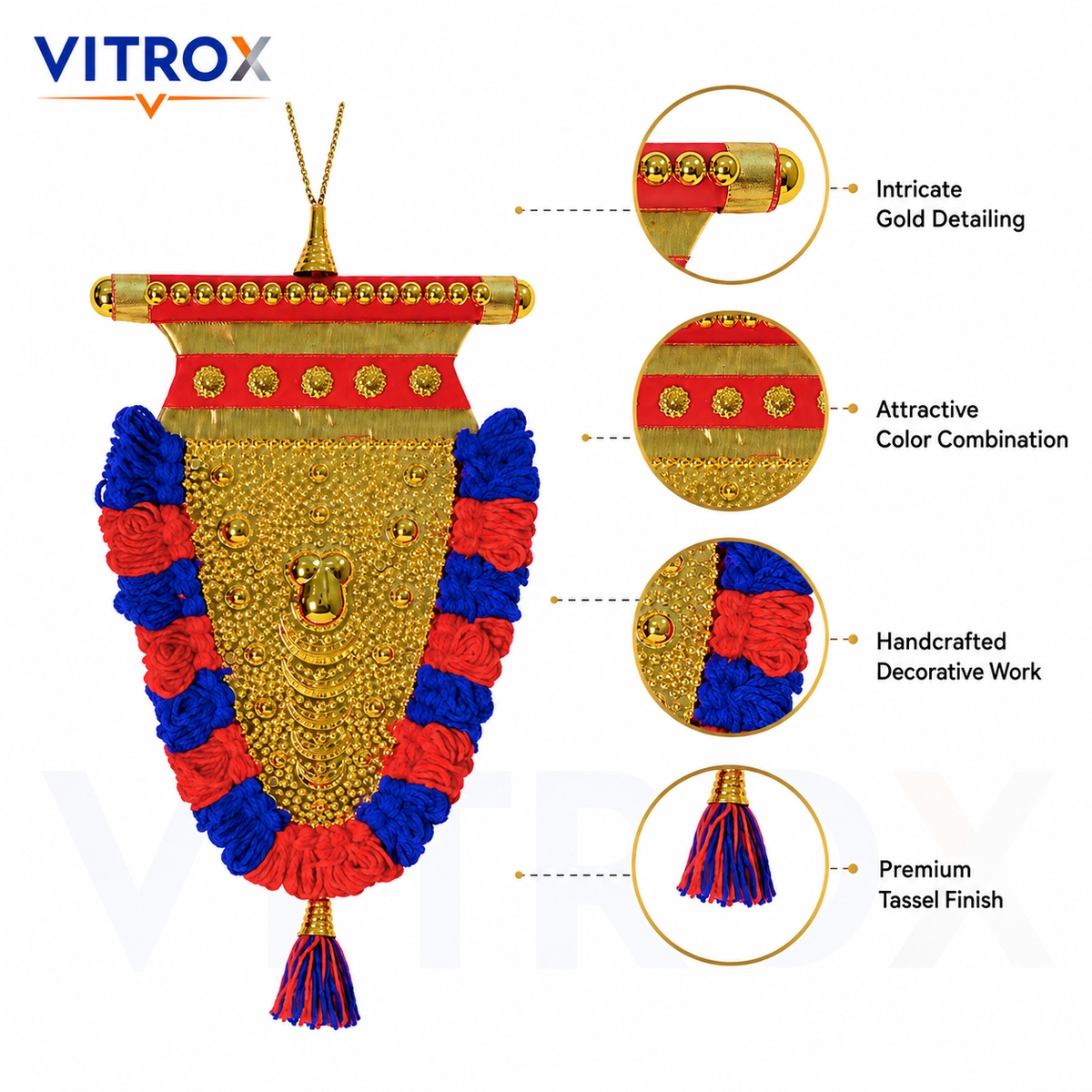Traditional Handmade Nettipattam Decorative Hanging - Double Side