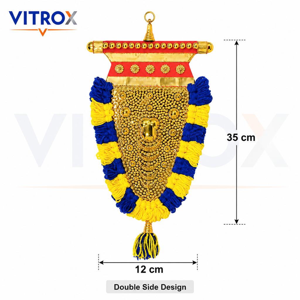 Traditional Handmade Nettipattam Hanging Décor – Double Side Design