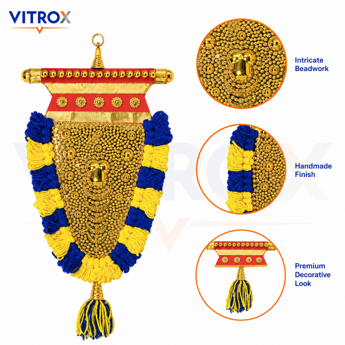 Traditional Handmade Nettipattam Hanging Décor – Double Side Design