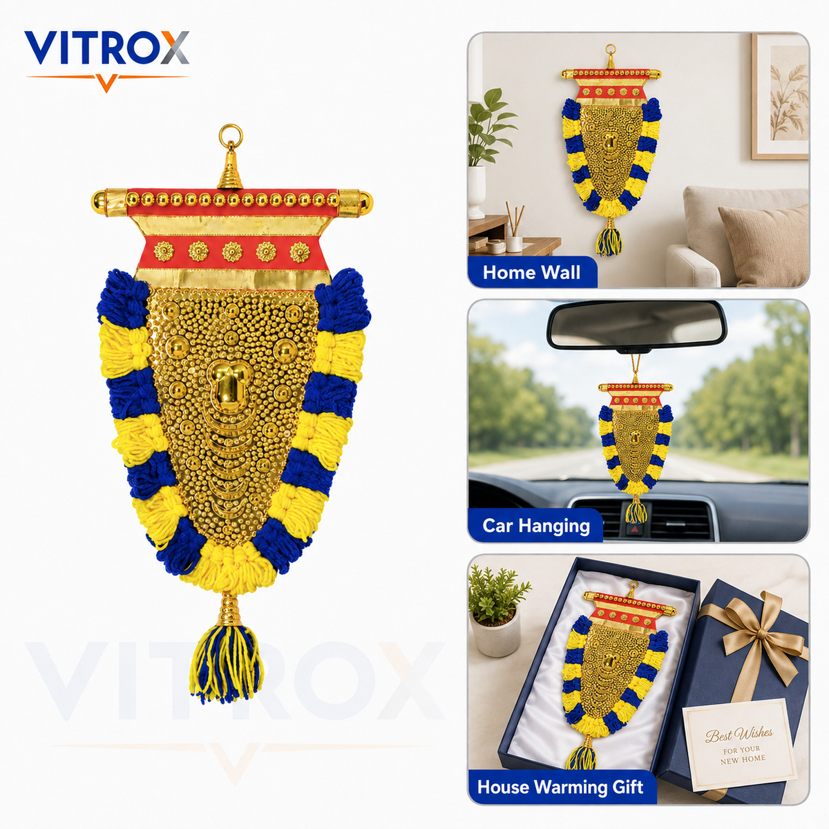 Traditional Handmade Nettipattam Hanging Décor – Double Side Design