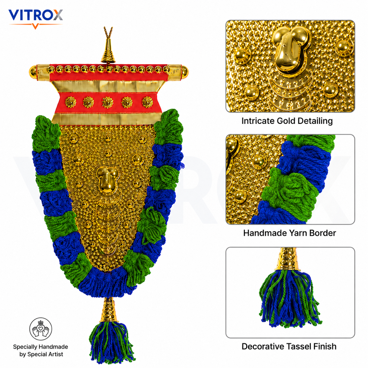 Handmade Traditional Nettipattam Hanging Décor – Double Side Design