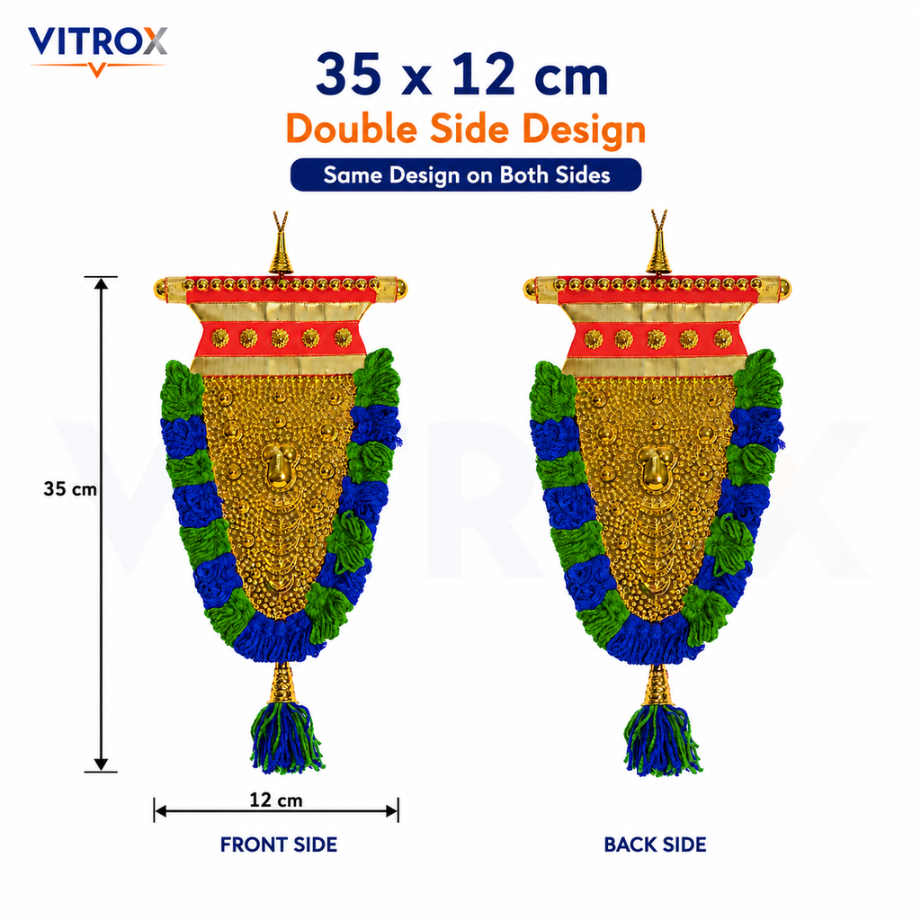 Handmade Traditional Nettipattam Hanging Décor – Double Side Design