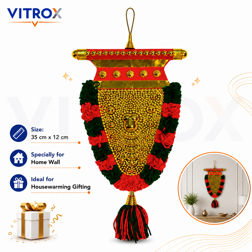 Vitrox Handmade Traditional Nettipattam Wall Hanging Décor – Single Side Design
