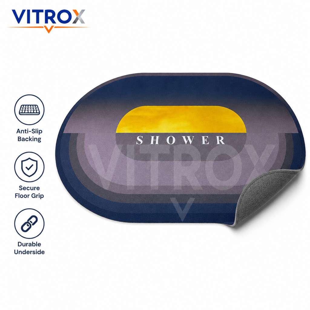 Shower Floor Mat with Anti-Slip Backing