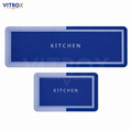 Blue Printed Kitchen Floor Mat Set of 2