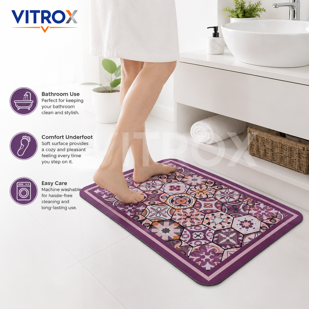 Printed Floor Mat with Anti-Slip Backing