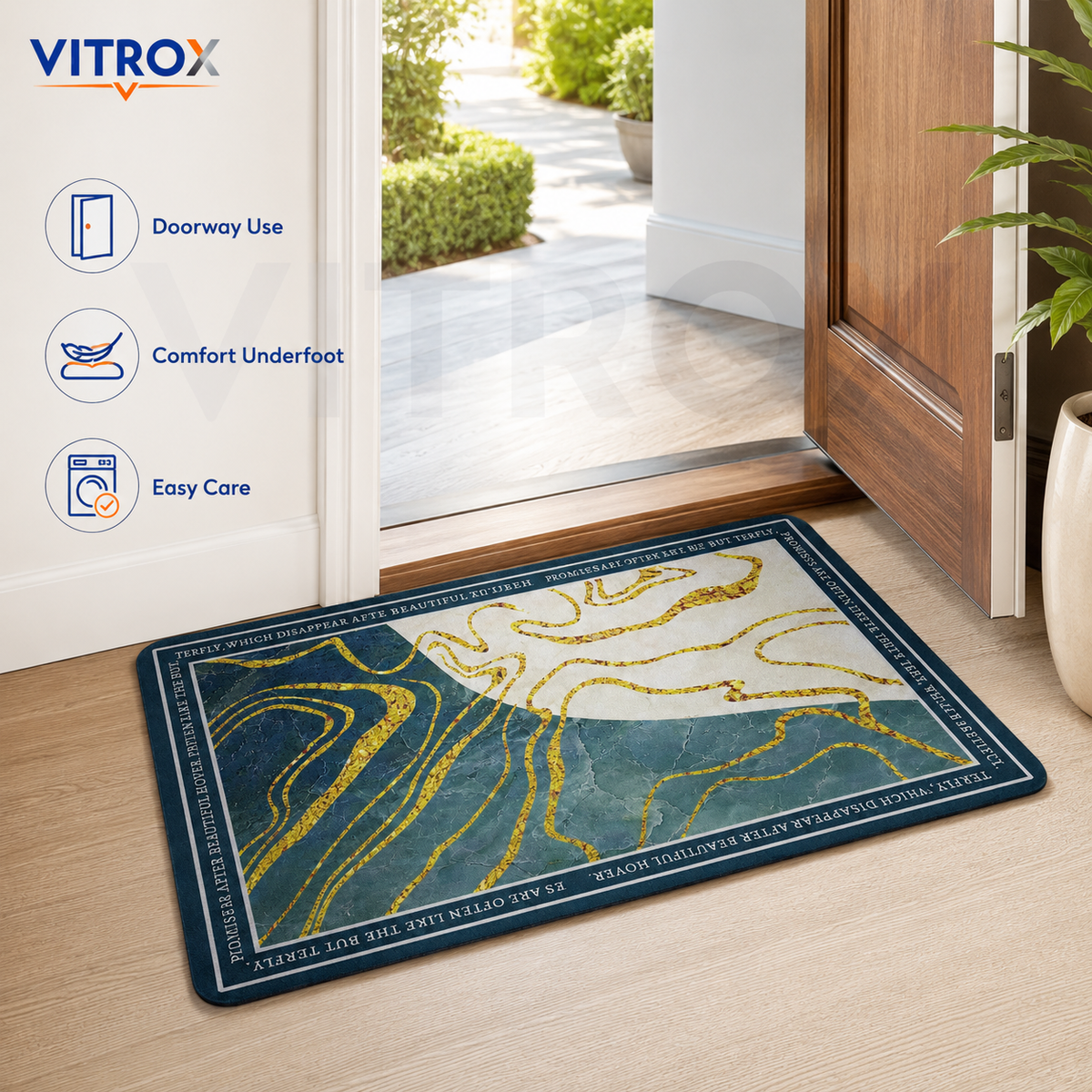 Printed Floor Mat with Anti-Slip Backing
