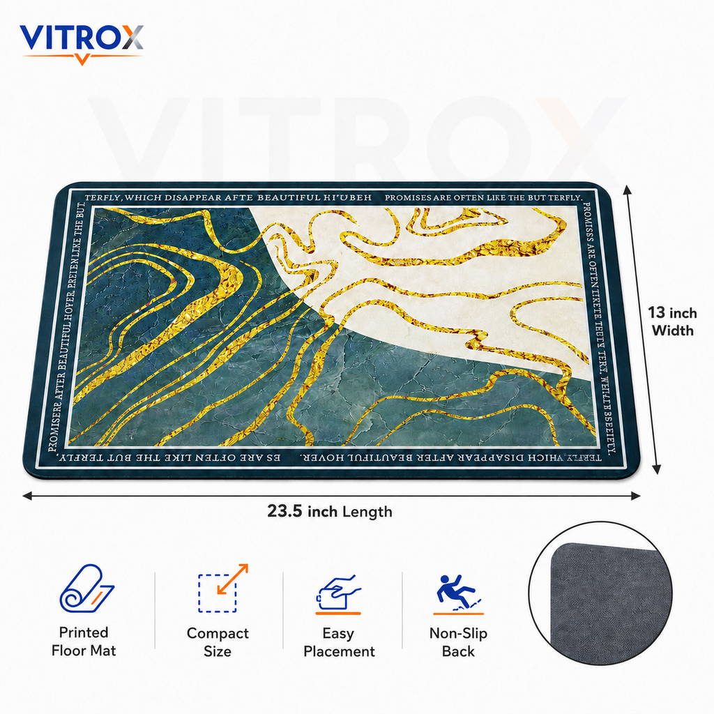 Printed Floor Mat with Anti-Slip Backing