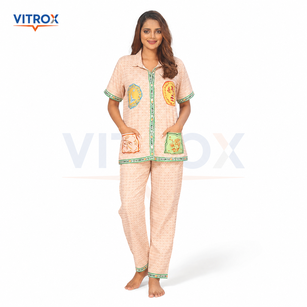 Women’s 2-Piece Printed Night Suit Set