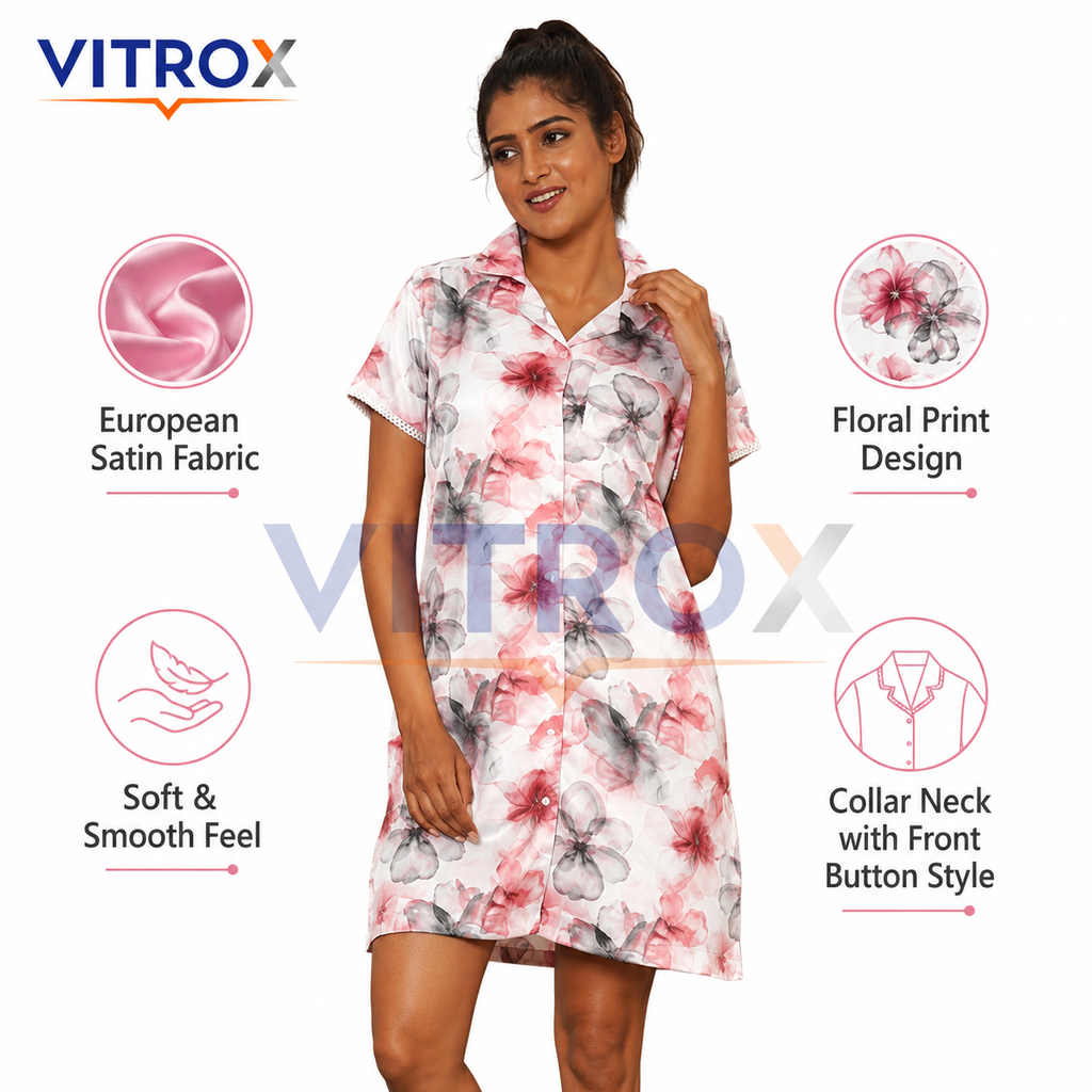 Women’s European Satin  Nightdress