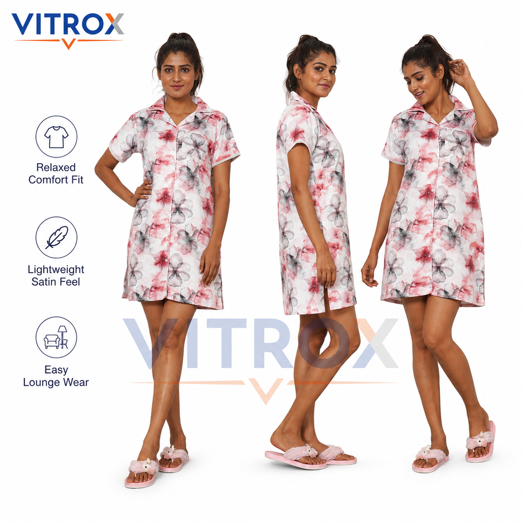 Women’s European Satin  Nightdress