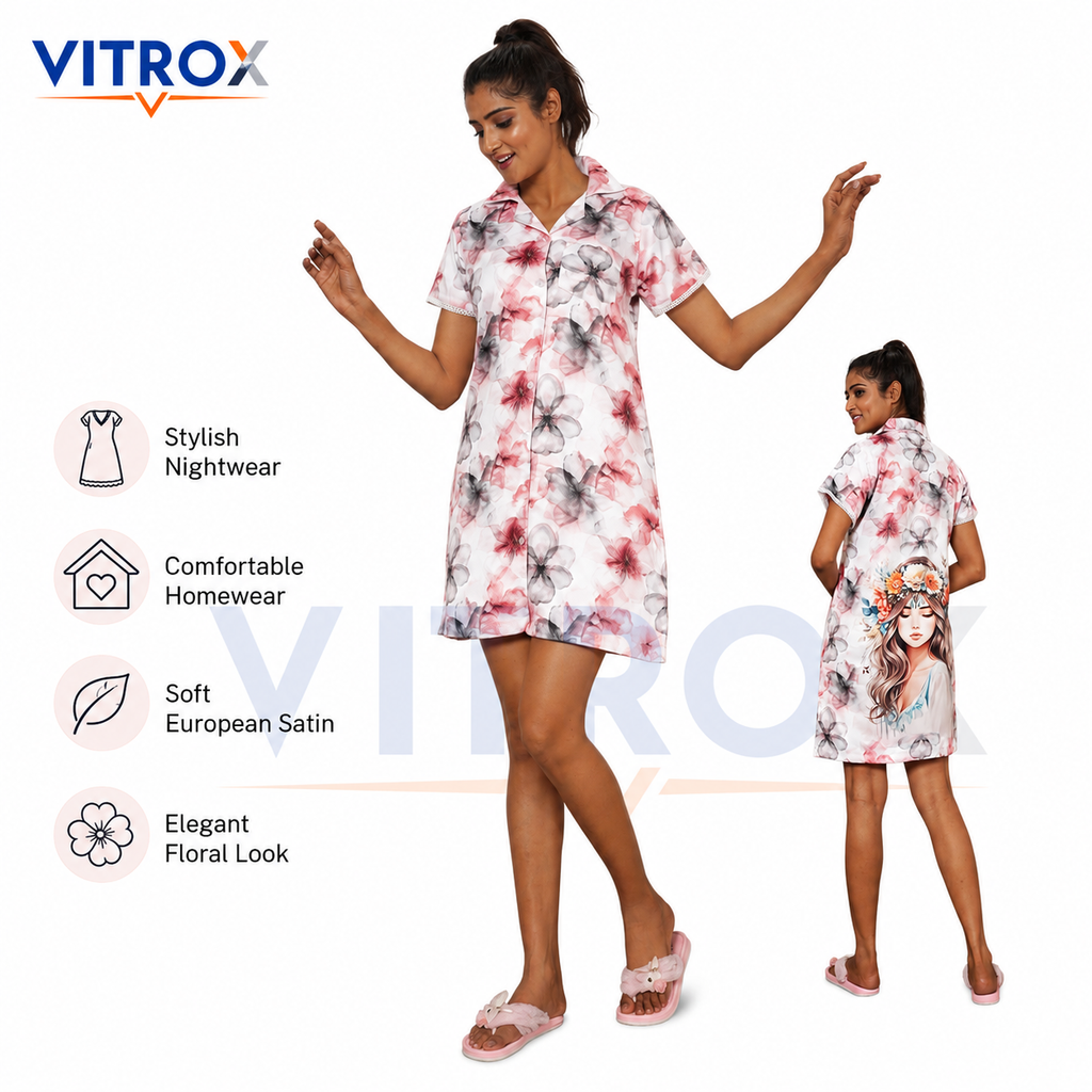 Women’s European Satin  Nightdress