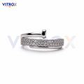 Silver-Tone Adjustable Ring for Girls & Women