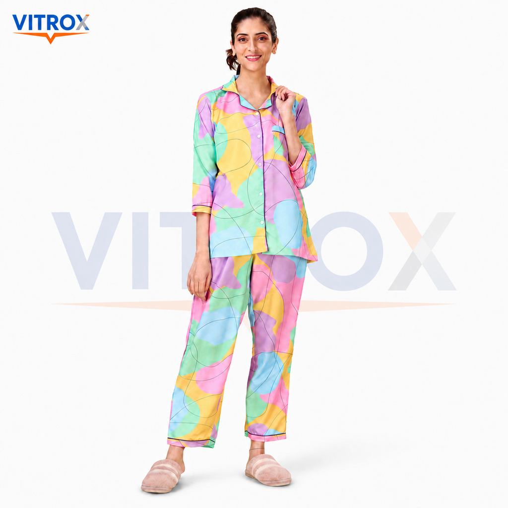 Women’s 2-Piece Cotton Blend Night Suit Set