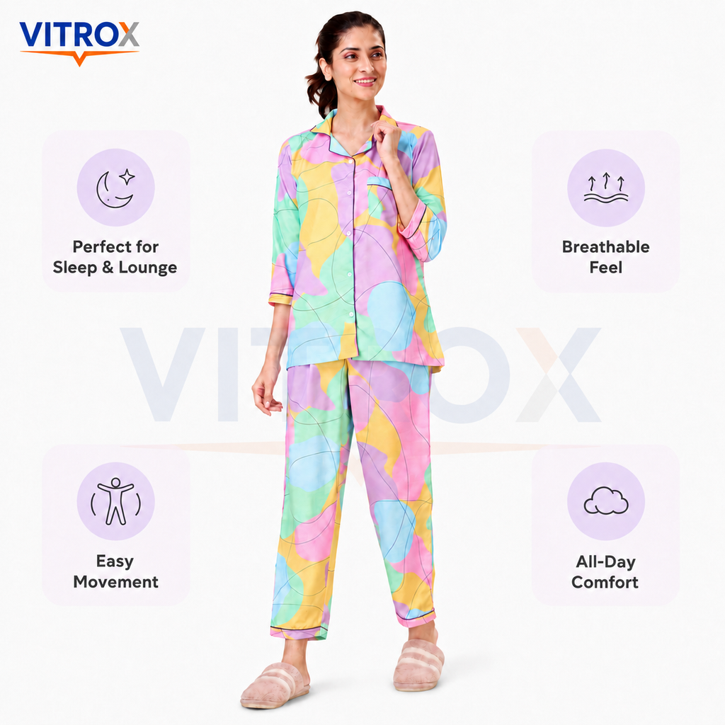 Women’s 2-Piece Cotton Blend Night Suit Set