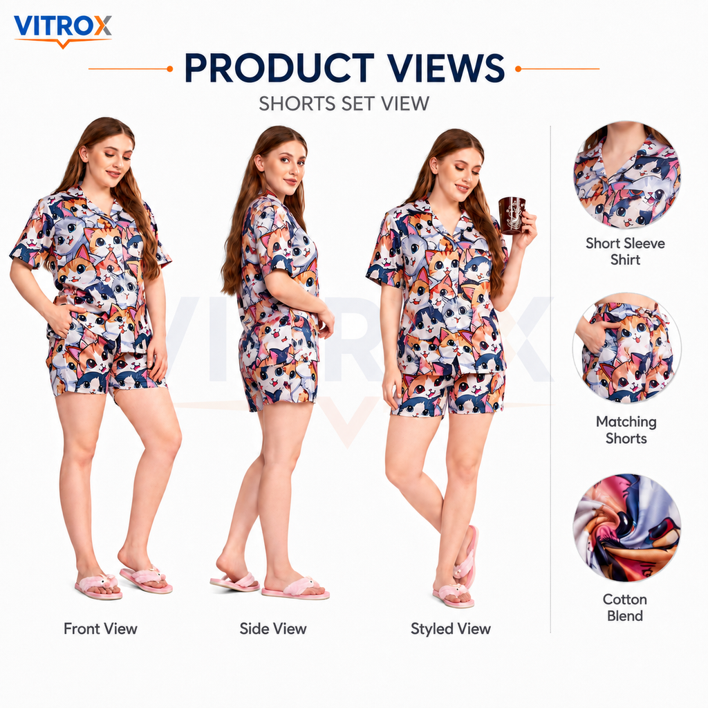 Women’s 2-Piece Cotton Blend Night Suit Set