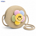 Women’s Round Woven Crossbody Bag
