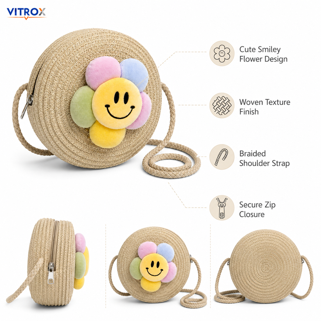 Women’s Round Woven Crossbody Bag