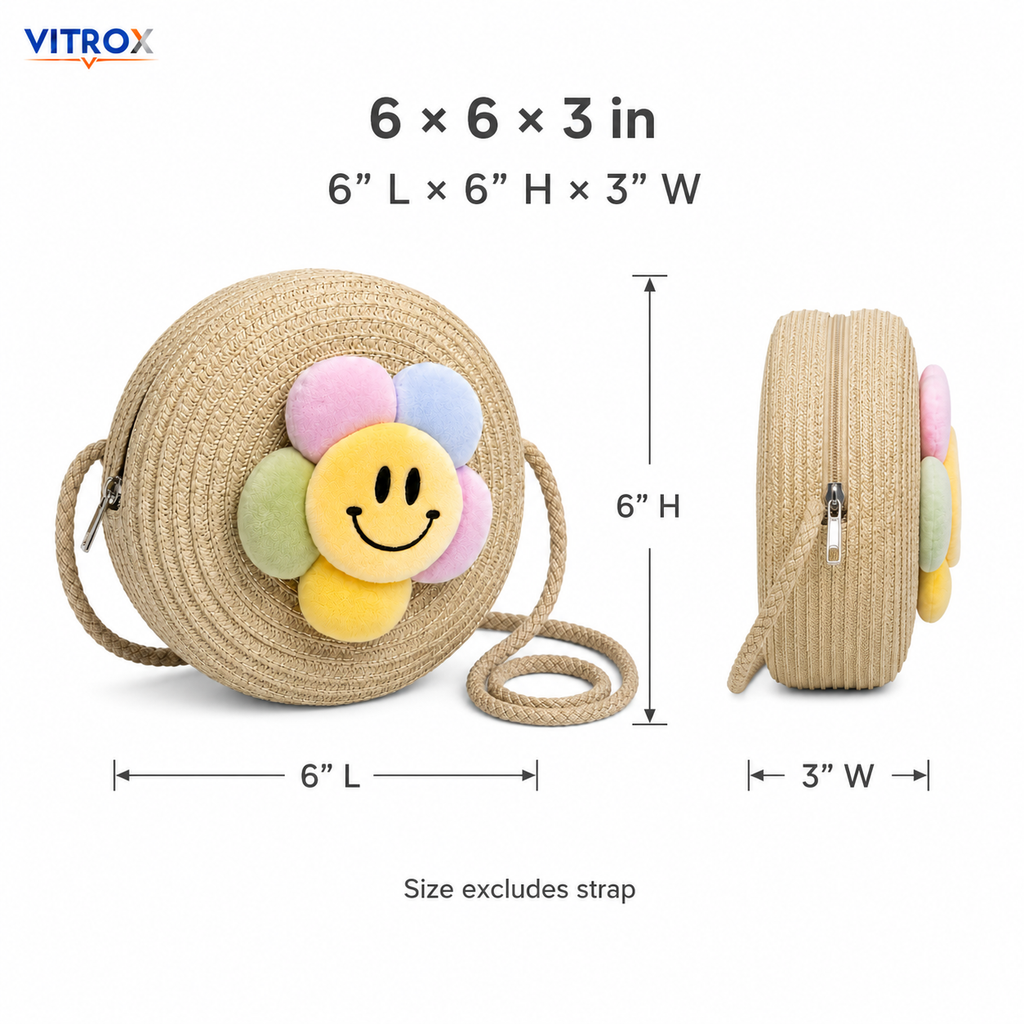 Women’s Round Woven Crossbody Bag