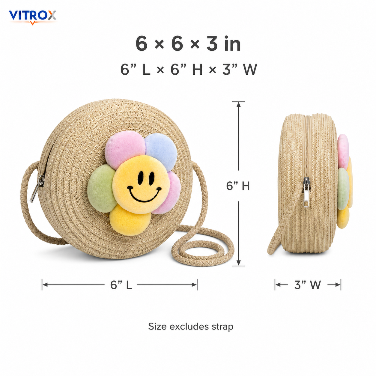 Women’s Round Woven Crossbody Bag