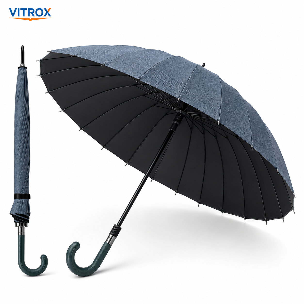 Denim Design UV 16K Umbrella – Blue Grey