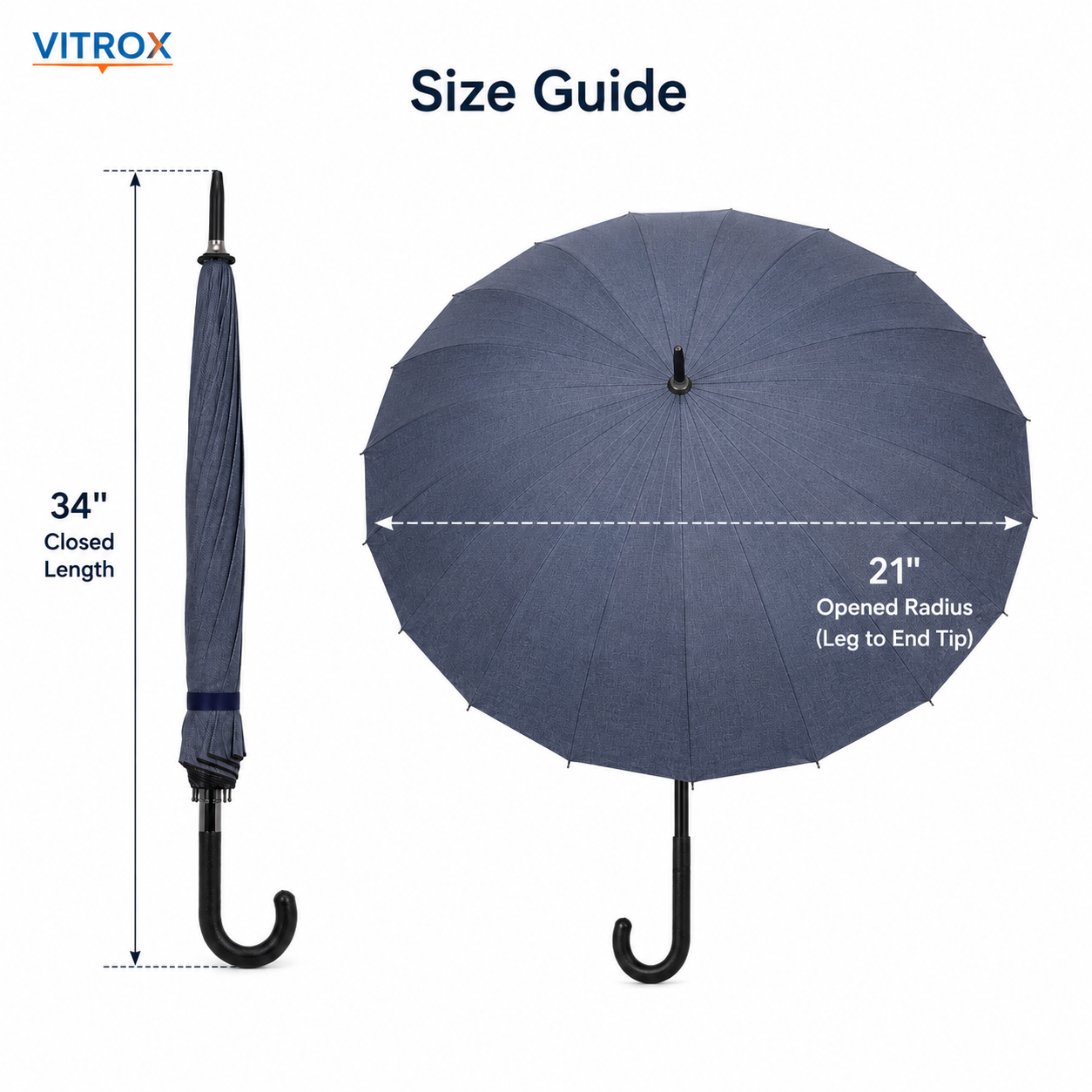 Denim Design UV 16K Umbrella –Sun & Rain Umbrella
