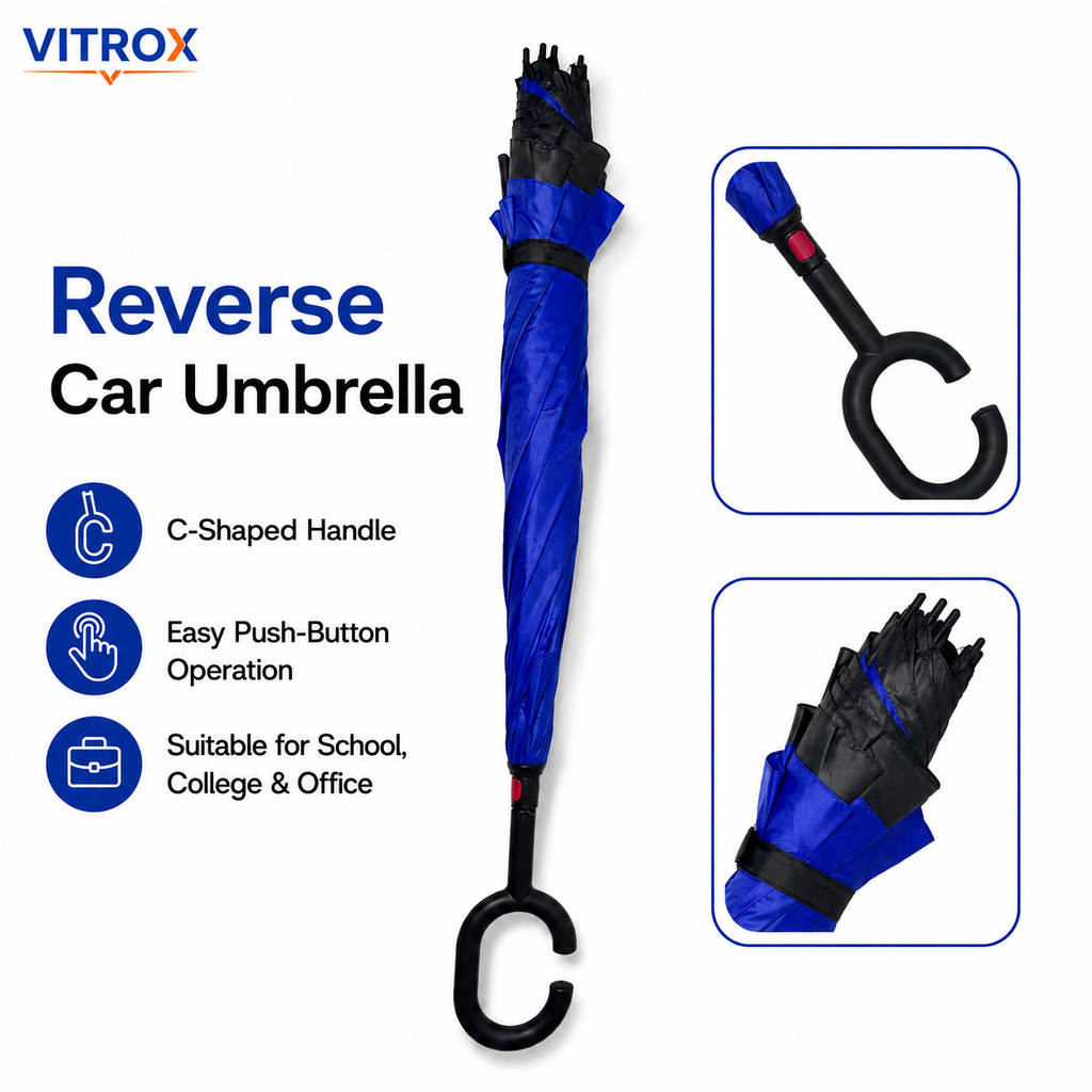 Reverse Car Umbrella with C-Shaped Handle
