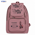 Vitrox Dusty Mauve Pink Printed Ladies Backpack