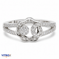Vitrox Silver-Plated Alloy Adjustable Ring for Girls &amp; Women – Flexible Size